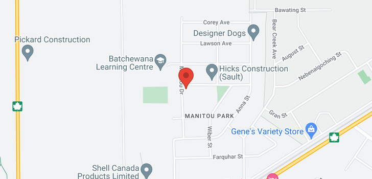 map of 92 Manitou DR